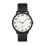 Relógio elegante com pulseira de silicone - Preto/Branco 1