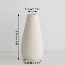 Vaso de cerâmica branco em miniatura, estilo nórdico simples e criativo, ideal para decoração de casa, sala de estar, mesa, arranjos florais,