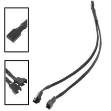 Cavo Kiplyki Wholesale a 4 pin per ventola, splitter a Y per ventola One Point Two, cavo di prolunga con guaina nera.