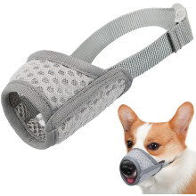 Mjukt nätmunkorg för små, medelstora och stora hundar - Kompatibel med chihuahua, pudel, beagle, tax, corgi, labrador - Förhindrar bitande, gör