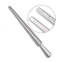 Professionele metalen ringmaatmeter en doornset – Nauwkeurige vingermaatmeter voor sieraden, maten 1-15