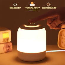 LED nočné svetlo s dotykovým tlačidlom, dotykové tlačidlo, nočné svetlo, bezdrôtová mini lampa, stmievateľná stolová lampa do kúpeľne