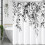 Eucalyptus Shower Curtain Black White 72x72 1