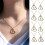 Cubic Zirconia Heart Necklace with Initial Pendant, 1