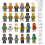 Set mit 24 Minifiguren: Kai Jay Sensei Wu Master Build, farbenfroh, Einheitsgröße 1