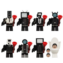(8pcs) Toilet Man VS Monitoring Man Series Audio Man TV Man Series Lego Puzzle Compatible Edition Suitable for Lego