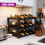 GEEZY Geezy Wine Rack Stackable 12 Bottle 3 Tier Storage Stand Free Standing 10