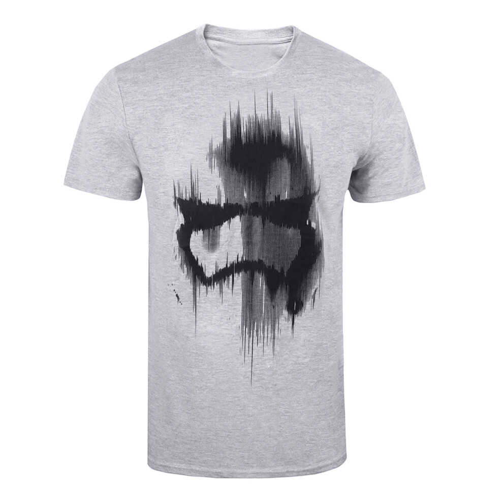 Star Wars (M, Marl) Mens Trooper Mask T-Shirt Grey
