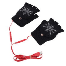 Einheitsgröße schwarze USB-Heizhandschuhe 40-50C