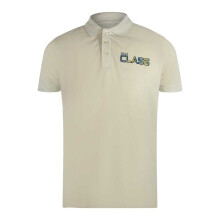 (M, Beige) Cavalli Class Unisex Adult Vibrant Floral Logo Polo Shirt