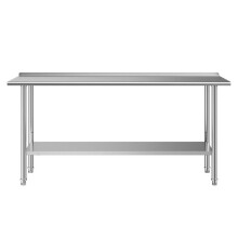 Table de travail - DUOKU - YH2-D-72 - Inox - 2 niveaux - 182,9x61x89,4 cm