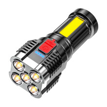Imréiteach Tahtuvzn! Cúig Tóirse LED Phléasctha Geal Tóirse Campála In-athluchtaithe Lampa Boird Soilsiú Allamuigh