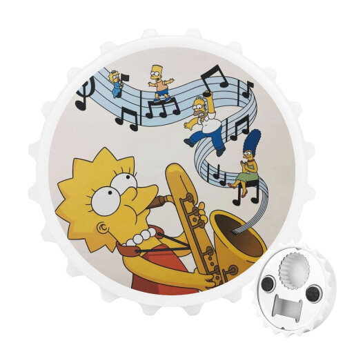 Ανοιχτήρι μπουκαλιών Simpson με μαγνητικό αυτοκόλλητο ψυγείου, μοναδική ιδέα δώρου