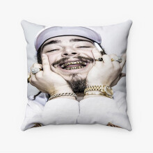 AIVO Post Malone Federa personalizzata in poliestere filato, federa quadrata decorativa per cuscino, letto, divano, decorazione per la casa, pollici