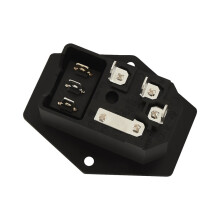 Verkkovirtapistoke 10A 250V Kolminkertainen punainen keinukytkin