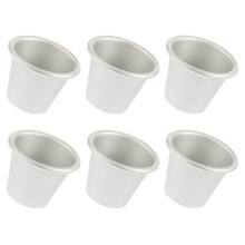 6 stk. gelékageform papirkopper kageform bagepande buddingfremstillingsforme metal kopforme bagebuddingredskab