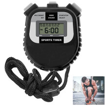 Digitaler elektronischer Timer LCD-Sportuhr Stoppuhr Datum Uhrzeit Alarm Zähler Chronograph