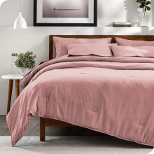 Bare Home5dílná postel v tašce s vřesovou úpravou, Twin XL, Heather Rosewood