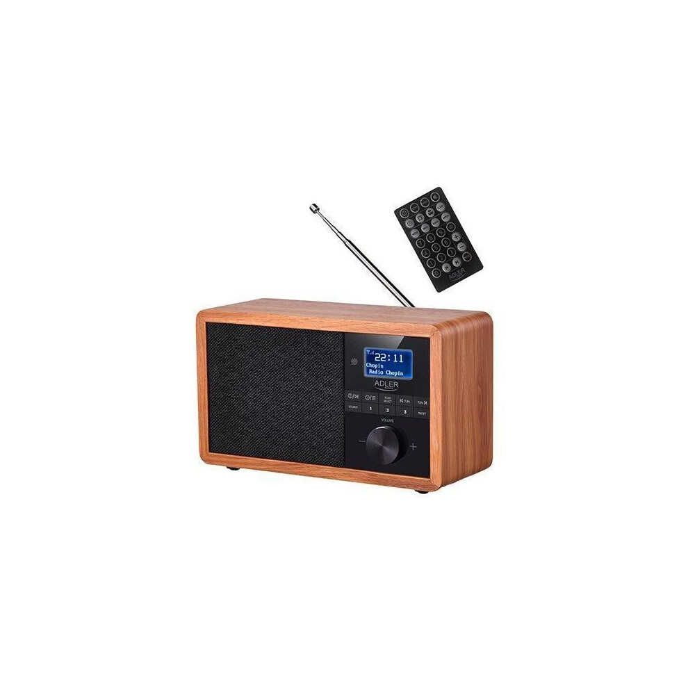 Adler Schwarz Radio Ad 1184 Tragbar Digital Am Dab+ Fm Bluetooth 15W Holz - Image 5