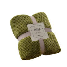 Coral Velvet Blanket Army Green 46x70 in