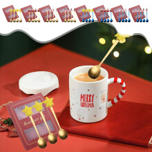 Stainless Steel Christmas Spoon Set Gold 4-Piece