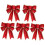Waterdichte kerststrikken van rood fluweel, 10 stuks 1