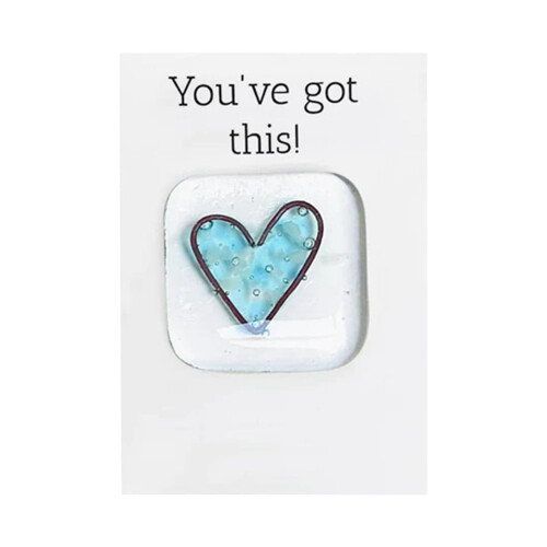 Fused Resin Heart Pocket Token Handmade Keepsake Gift