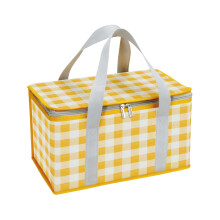Bolso bandolera de picnic para mujer con forro de aluminio amarillo