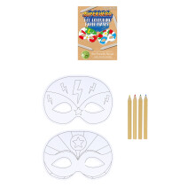 (Pack of 1) Colour In Your Own Superhero Masks