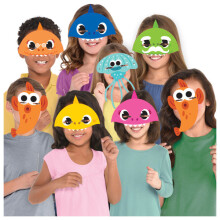 Baby Shark Birthday Party Masks (Pack of 8)
