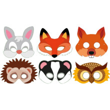 Woodland Animals Kids Party Masks (Pack of 12)