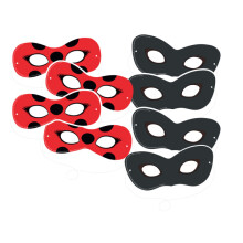 Miraculous Ladybug Birthday Party Masks (Pack of 8)