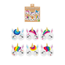 Unicorn Kids Party Masks (pack of 12)