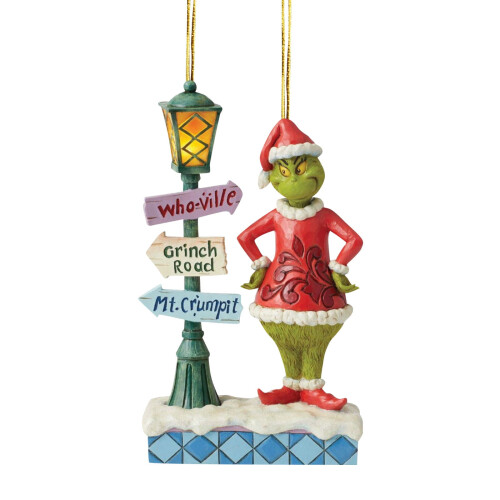 Grinch Ornament Christmas Tree Decor Black 8cm