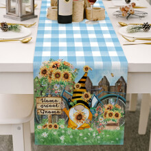 Linen table runner rustic style 13x70 inch