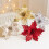 Grinch Christmas Decorations Glitter Fabric Flowers Set 1