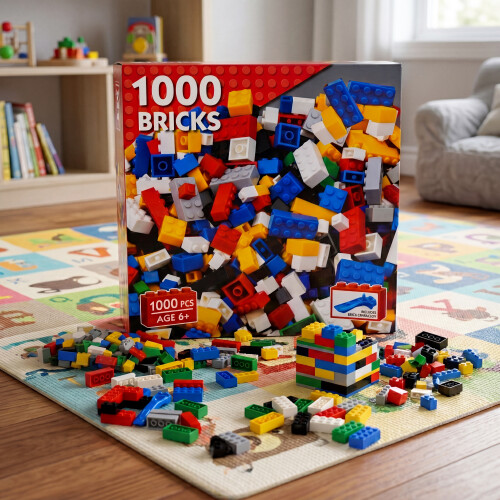 The Magic Toy Shop MTS Construction Building Bricks Compatible Play Set 1000 Piece Blocks Building Toys 1