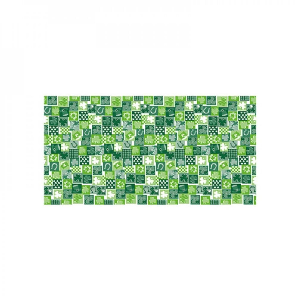 Rectangle Tablecloth Shamrock Pattern Microfiber 1 Pack