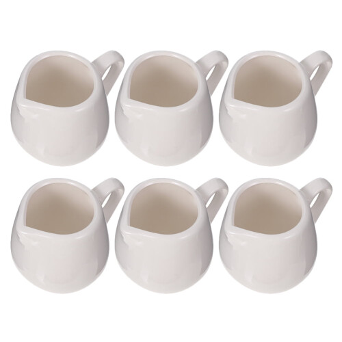 White Ceramic Milk Jug – 7.5 cm, Kitchen Pourer