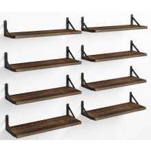Fairy Floating Shelves Rustic Wood Set of 8 0.6x4.7x15.7
