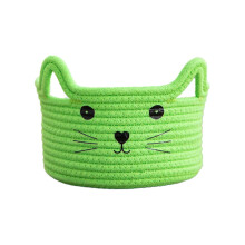 Cute Animal Storage Basket Cotton Rope Hamper 8.3x4.7 Inch