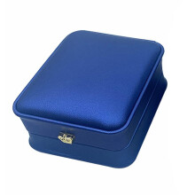 PU sieradenverpakking voor ringen, oorbellen en hangers, blauw, 1 stuk