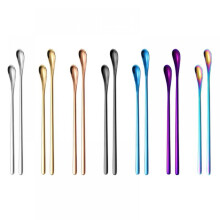 Cuillère à café en acier inoxydable 304, manche long