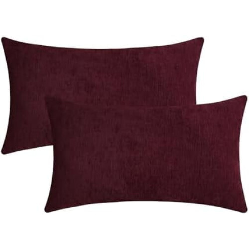Housses de coussin en chenille 45 x 45 cm (lot de 2)
