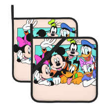 Lot de 2 maniques Mickey Mouse résistantes à la chaleur