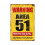 Warnschild „Area 51“ aus Blech, 8 x 12 Zoll 1