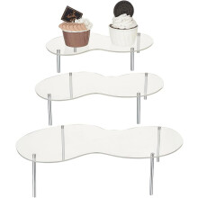 Acryl cupcakehouder set – 3 lagen, transparant, stapelbaar