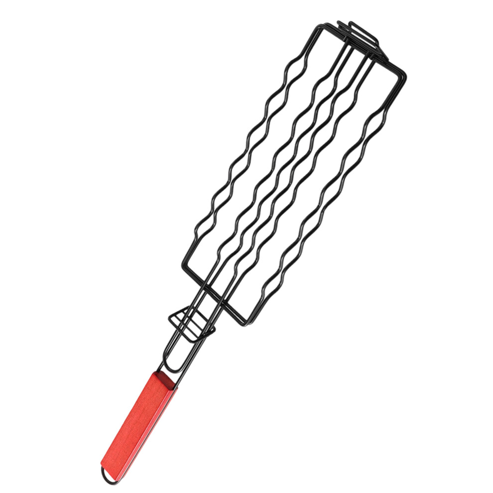 Grill Clamp With Ergonomic Wood Handle-Sausage Mesh Black 7754001985110
