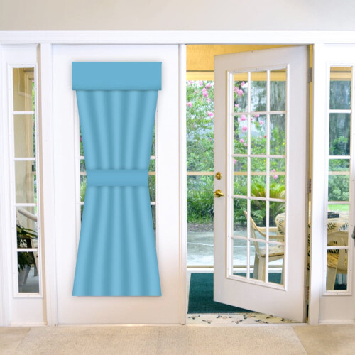 Cortina de porta blackout em poliéster, 66 x 173 cm (26 x 68 polegadas).