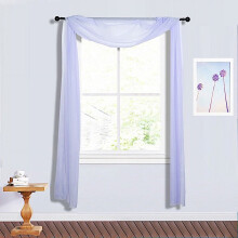 Panel de cortina de organza transparente color lavanda de 5,5 metros (18 pies)